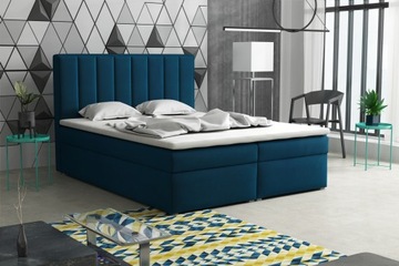 Łóżko kontynentalne tapicerowane boxspring 140x200
