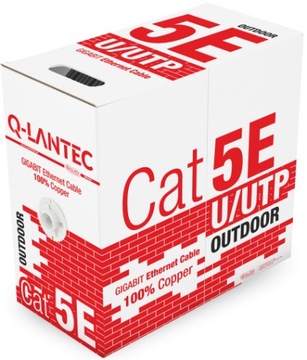 Q-LANTEC Kabel skrętka KAT.5E zewnętrzna UV 305m
