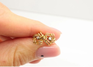 Золотые серьги стр.375 (9К) с бриллиантами
