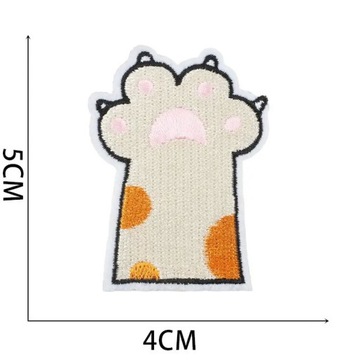 НАБОР НАШИВОК С ТЕРМОВЫШИВКОЙ «КОШАЧЬИ ЛАПКИ» ИЗ 12 ШТ.