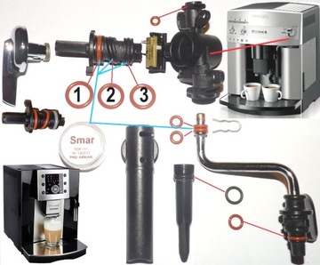 Wylewka dozownika kawy ekspres Delonghi EAM ESAM Magnifica Rapid Cappuccino