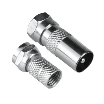 Adapter wtyk F-wtyk TV + wtyk F