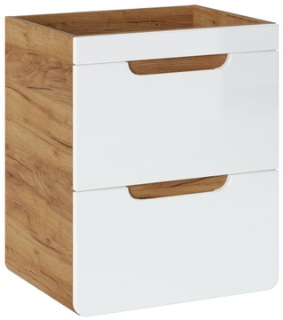 Szafka pod umywalkę 50cm AMBER WHITE biały połysk