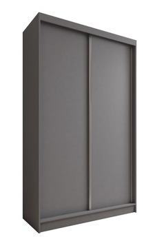 Szafa Przesuwna 150cm Dwudrzwiowa GLOSSY Grafitowa