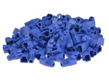NEKU Osłonka gumowa do wtyku RJ45 niebieska 10szt