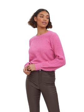Vero Moda różowy teksturowany sweter damski M
