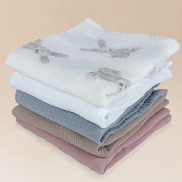 Подгузники Plumeri Muslin, набор из 5 цветов, 70х70 см.