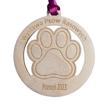 Medal pamiątka Łapa Psa wystawa psów zawody 8cm