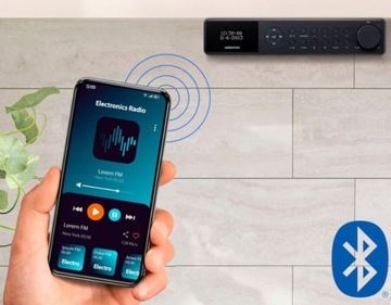 ПОДВЕСНОЙ КУХОННЫЙ РАДИО DAB+/PLL FM Bluetooth СВЕТОДИОДНАЯ ЛАМПА-СИГНАЛИЗАЦИЯ