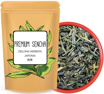 Zielona Liściasta Herbata Japońska Sencha Premium Oryginalna z Japonii