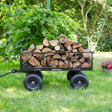 Стальная транспортная тележка с брезентами складывания метеор 95 л.