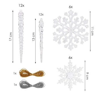 РОЖДЕСТВЕНСКИЕ ЕЛОЧНЫЕ КУЛОНЫ С КРИСТАЛЛАМИ РОЖДЕСТВЕНСКИЕ БЕЗУШКИ, небьющиеся, НАБОР из 36 штук