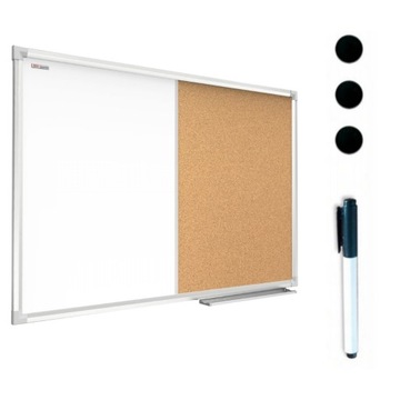 Пробковая магнитная доска сухого стирания 120х90см тип COMBI
