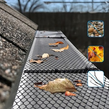 СЕТКА ДЛЯ ЗАЩИТЫ ЖЕЛОБА ОТ ЗАГРЯЗНЕНИЙ ЛИСТА 0,18Х6М ЗАЖИМЫ