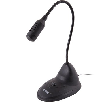 Mikrofon Biurkowy do Komputera Yenkee YMC1011BK Naturalny Dźwięk Kabel 1,3m