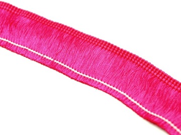 Taśma frędzle chwosty 25mm 0,5m róż ciemny