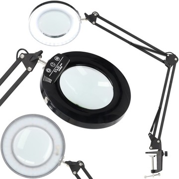 LAMPA KOSMETYCZNA DERMATOLOGICZNA LUPA 8dpi 120LED