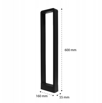СВЕТОДИОДНАЯ САДОВАЯ СВЕТИЛЬНИК RIO 7ВТ 60СМ НА СТОЙКЕ, АНТРАЦИТОВЫЙ