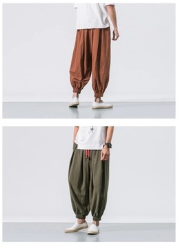 BOLUBAO Spring Men Loose Harem Pants Chinese Linen