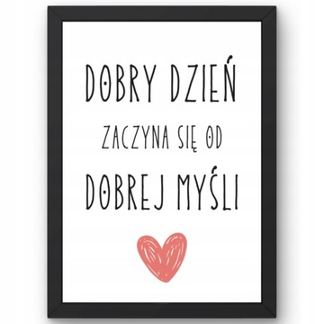 OBRAZ DO PRZEDPOKOJU SALONU KUCHNI Z NAPISEM RAMKA