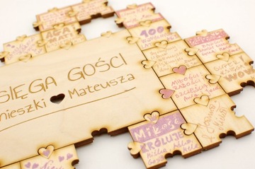 Księga gości – puzzle, układanka, ślub, wesele
