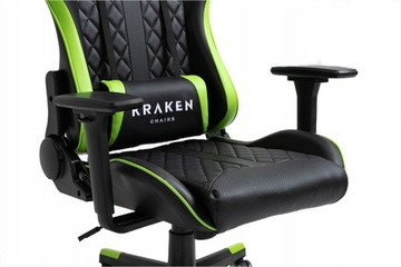 Fotel biurowy obrotowy GAMINGOWY gracza EKOSKÓRA zielony