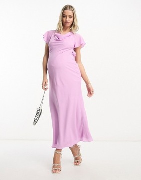 DESIGN MATERNITY GŁADKA SUKIENKA MIDI XL