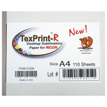 Papier Sublimacyjny TexPrint-Ricoh żel - (TexPrint DT/Heavy) A4 110 ark.