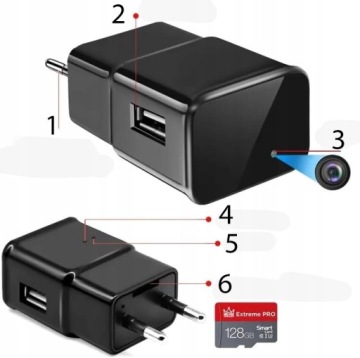 МИНИ-КАМЕРА, СКРЫТАЯ В USB-ЗАРЯДКЕ WI-FI. УВЕДОМЛЕНИЯ ОБ ОБНАРУЖЕНИИ ДВИЖЕНИЯ В ПРИЛОЖЕНИИ.