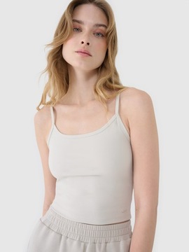 T-SHIRT DAMSAKI 4F KOSZULKA CROP-TOP SLIM M F127 SS25