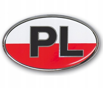 NAKLEJKA EMBLEMAT ŻYWICOWANY OZNACZENIE POLSKA PL