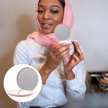 КОМПАКТНОЕ ЗЕРКАЛО ДЛЯ ПУТЕШЕСТВИЯ С СВЕТОДИОДНОЙ СВЕТОДИОДНОЙ СВЕТОДИОДНОЙ СУМКОЙ