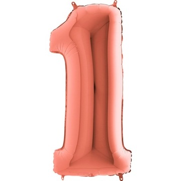 Balon Cyfra 1 - 102 cm Rose Gold