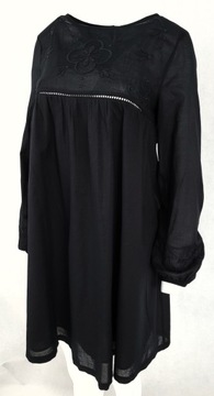 BENETTON Sukienka Tunika bawełniana z haftem 4DPF5VCJ5 - S