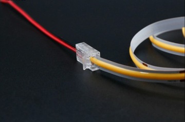 РАЗЪЕМ ДЛЯ СВЕТОДИОДНЫХ ЛЕНТ COB 8 мм УГЛОВОЙ РАЗЪЕМ IP20 С КАБЕЛЕМ