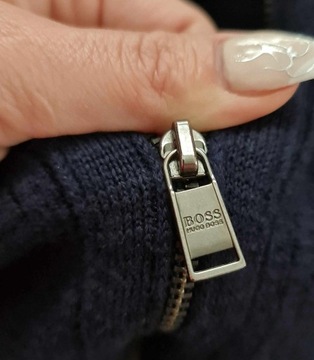 Hugo Boss wełniany sweter L rozpinany