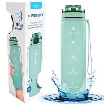 Butelka Sportowa Ekologiczna TRITAN na wodę, napoje z infuserem 1000ml 1l