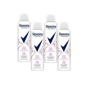 REXONA BIAŁE KWIATY & LICZI AREOZOL 4x150ML