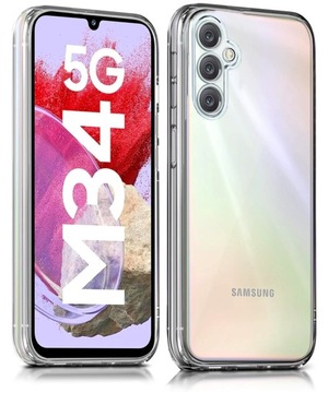 Etui do Samsung Galaxy M34 5G I WZMACNIANE 360° CLEAR + Szkło 9H