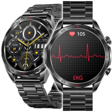 SMARTWATCH ZEGAREK DLA SENIORA EKG FUNKCJA POMIARU CUKRU CIŚNIENIE MENU PL