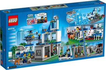 LEGO City Policja Duży Zestaw Posterunek 60316 Komenda Miasto Samochód