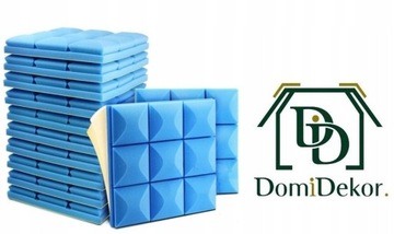 48x САМОКЛЕЯЩИЕСЯ КОВРИКИ ИЗ ПЕНЫ ДЛЯ ЗВУКА 4м2