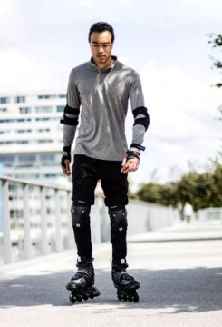 НАБОР РОЛИКОВЫХ ЗАЩИТНИКОВ ДЛЯ ВЕЛОСИПЕДНЫХ КОЛЕН И ЛОКТЕЙ ДЛЯ ВЗРОСЛЫХ NIJDAM 3IN1 S