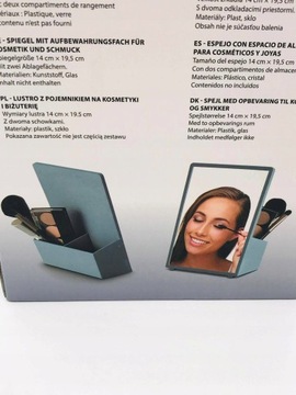 Зеркало для макияжа с контейнером Косметическое чудо