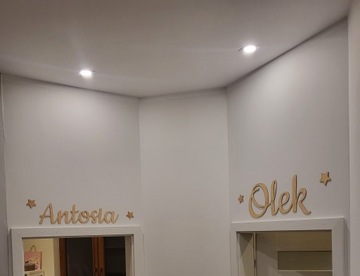 Napis na ścianę imię dekoracja 3D drewniany 60cm