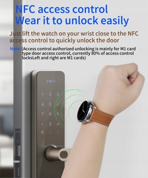 Умные часы с круглым экраном, NFC, Bluetooth-соединение