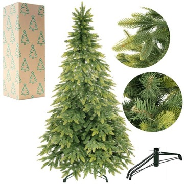 РОЖДЕСТВЕНСКАЯ ЕЛЬ НАТУРАЛЬНАЯ ПЭ DELUXE + ПОДСТАВКА 180см