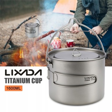 Lixada 1600мл Сверхлегкий титановый контейнер