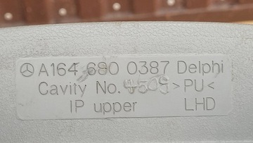 ПОДУШКИ ПРИБОРНОЙ ПАНЕЛИ КОНСОЛИ КОМПЛЕКТ ПОДУШЕК БЕЗОПАСНОСТИ MERCEDES ML164