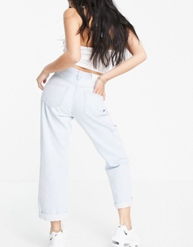 MISSGUIDED SPODNIE JEANSOWE JASNE BASIC 34 RZI